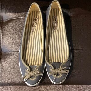 Sperry Women's Slate Blue Canvas Flats